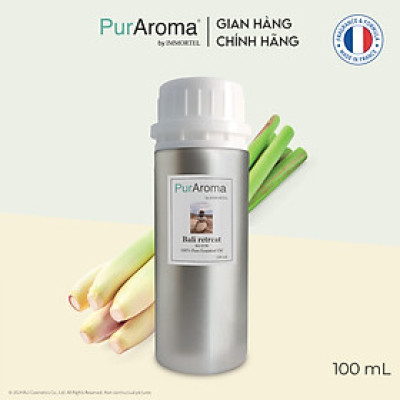 (Đậm Đặc | Chai Lớn) Tinh dầu SẢ CHANH nguyên chất PurAroma by IMMORTEL - Chính hãng Pháp