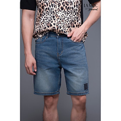 Quần nam jean ngắn xanh đậm