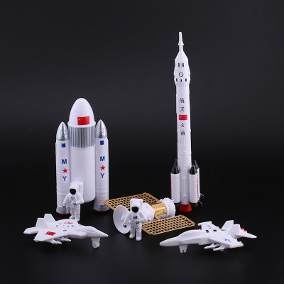 Đồ chơi mô hình Tàu Con Thoi khám phá vũ trụ sao Hỏa kèm phi hành gia 7 món trang trí bánh kem