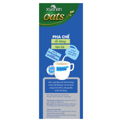 Combo 2 túi: Ngũ Cốc Dinh Dưỡng Canxi 400G + Ngũ Cốc Yến Mạch 400G [ít đường]