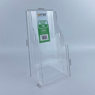 Khay đựng giấy, Hộc đựng tờ rơi, Kệ mica nhiều giấy 2 ngăn Enter C06 100x210mm 1/3A4 đứng 2mm