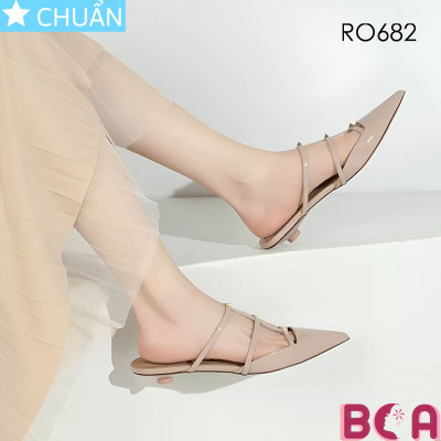 Dép Guốc Nữ Gót 4cm RO682 ROSATA tại BCASHOP Nhẹ Nhàng, Tinh Tế, Dễ Dàng Mix Đồ, Với Chất PU Cao Cấp, Êm Chân