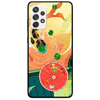 Ốp lưng dành cho Samsung Galaxy A32 mẫu Cá Chép Và Ô Đỏ