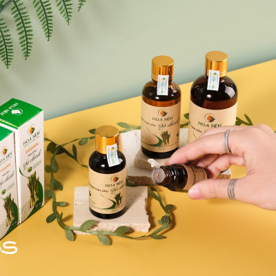 Tinh dầu Sả Chanh nguyên chất 50ml - Hoa Nén - Vegan - Đuổi muỗi, giải cảm, khử mùi