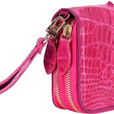 Ví Nữ Da Cá Sấu Nhiều Ngăn Gai Huy Hoàng HT3283 (11 x 22 cm) - Hồng