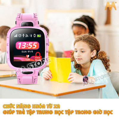 Đồng Hồ Thông Minh Lắp Sim Định vị Chuẩn GPS WIFI Chống nước IP67 Kiểu dáng Thể thao Cá tính cho Trẻ em 4-13 tuổi Hàng chính hãng