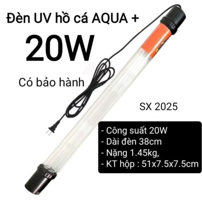  Đèn UV 200W AQUA SUV+ Diệt Khuẩn, Rêu Tảo Hồ Cá Koi , Xử Lý Nước Thải, Nước Sinh Hoạt Trong 7 Ngày