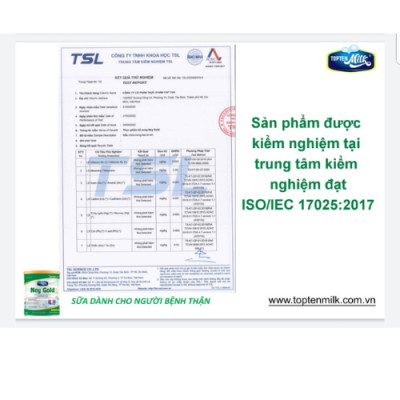 Sữa dinh dưỡng cho người bị thận Ney Gold 800g topten milk