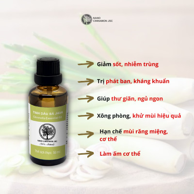 Combo Tinh Dầu Chăm Sóc Tóc Mượt Mà Nano Cinnamon - Bưởi, Sả, Lavender, 30ml