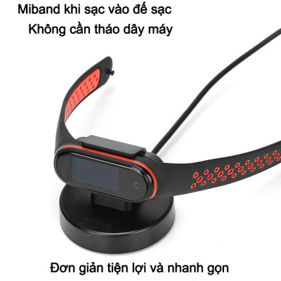 Đế sạc kẹp + USB sạc rời kẹp cho Xiaomi Miband 4 DRU - Hàng Chính Hãng