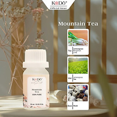 Tinh Dầu Nước Hoa KODO Mountain Tea Mùi Hương Chanh Sả Thư Giãn Làm Thơm Phòng, Không Gian 10/50/100/500ml