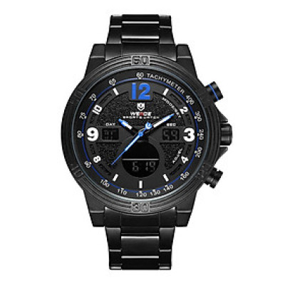 Đồng hồ nam WEIDE WH6908 kỹ thuật số 3ATM Đèn nền LCD chống nước, Lịch thể thao phát sáng 