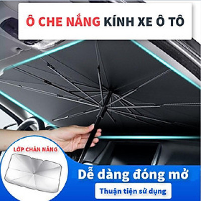 Dù che nắng kính lái ô tô densu, ô rèm chắn chống nắng bảo vệ nội thất oto xe hơi 4,5,7 chỗ, xe bán tải