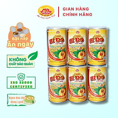 Cháo bí đỏ Minh Trung 365g - Cháo Bí Đỏ 6 (combo 6 lon)