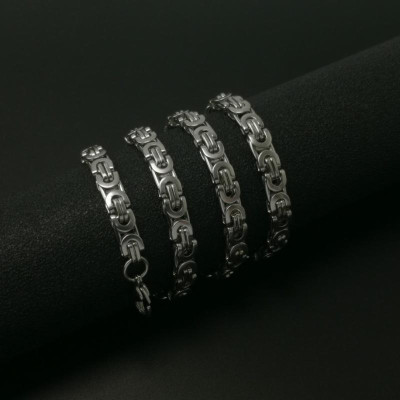 Lắc tay nam titan cao cấp đẹp sang trọng inox thép không gỉ ziczac trangsucpt màu trắng PTLTNA81