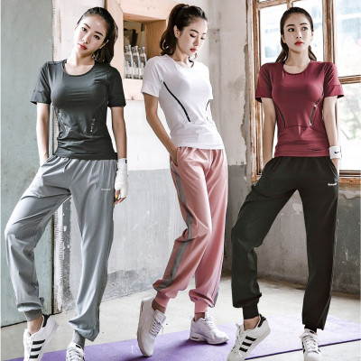 Quần dài jogger nữ vải dù hàng Quảng Châu phong cách thể thao, năng động