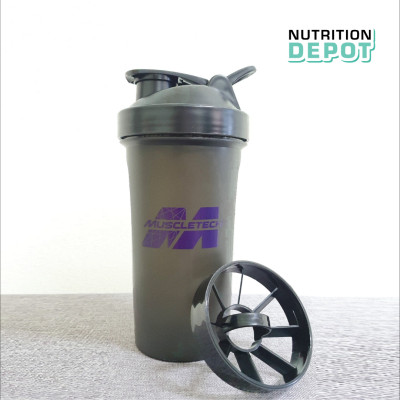 Bình lắc Shaker Muscletech 600ml màu đen, bình nước thể thao  - New Version - Nutrition Depot