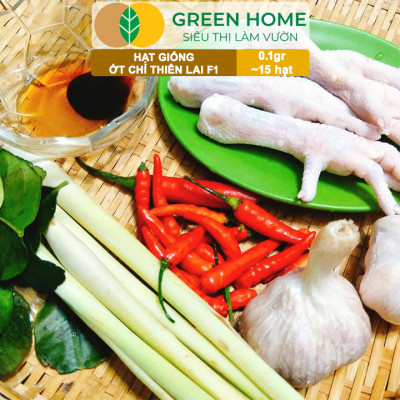 Hạt Giống Ớt Chỉ Thiên Greenhome, Gói 1gr, Sai Trái, Siêu Cay, Dễ Trồng Quanh Năm, Nảy Mầm Cao, Thu Hoạch Nhanh G10