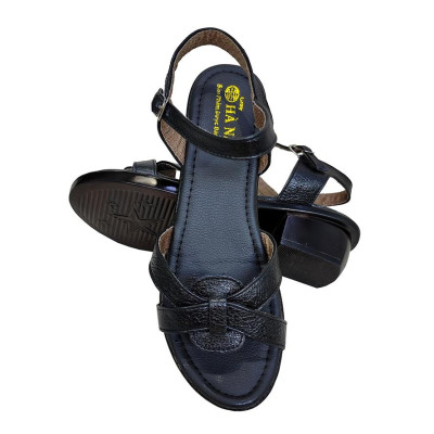 Giày Sandal Nữ Cao Gót HA NAM Da Bò Thật Cao Cấp 4cm DNU2128