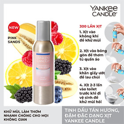 Tinh dầu tán hương đậm đặc, dạng xịt Yankee Candle - Pink Sands (42.5g)