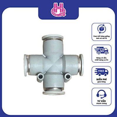 Đầu nối ống chữ thập khí nén ren ngoài Pneumax series PPZ Cross Union - Hàng chính hãng