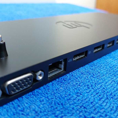 Bộ mở rộng cổng giao tiếp máy tính laptop HP 2013 UltraSlim Docking Station hỗ trợ mở rộng cổng kết nối cho máy như USB, Lan, Audio... - Hàng chính hãng