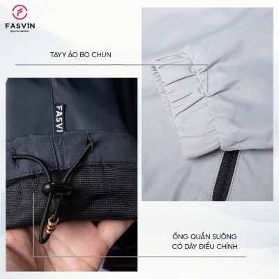 Bộ quần áo thể thao nam FASVIN BD24637.HN chất vải gió dán 02 lớp dày dặn ấm áp