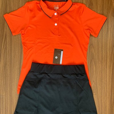 Bộ Đồ Thể Thao Nữ Gồm Áo Cổ Trụ Và Quần Váy - Bộ Đồ Tennis, Cầu lông