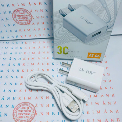 Bộ sạc Li-Top Rio Tinto AT06 5V- 2A chân cắm L, Có chứng nhận 3C tiêu chuẩn quốc gia, Kim Ánh bảo hành hàng chính hãng 12 tháng