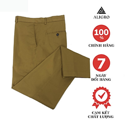 Quần kaki nam quần thô màu vàng chuẩn Form Slimfit chất liệu kaki bền đẹp cao cấp co giãn tốt tôn dáng   ALIGRO ALGK019