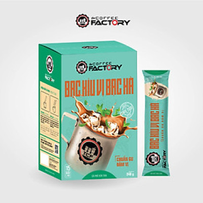 Bạc xỉu vị bạc hà hòa tan The Coffee Factory (Hộp 15 gói x 16g)