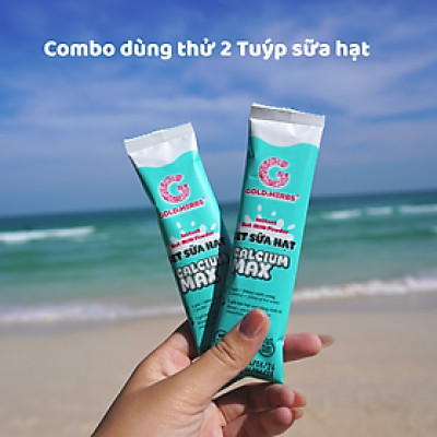 Hàng chính hãng - Set sữa hạt bổ sung Canxi GoldzHerbs Calcium Max, mẫu thử - 14 gói x 18g/ 2 gói x 30g