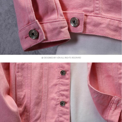 Áo khoác Jean dáng ôm body có hai túi phía trước tiện lợi trẻ trung mang phong cách Hàn Quốc chất liệu vải bò cotton cao cấp mặc thoải mái hợp với xu hướng thời trang - HOT TREND 