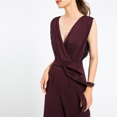 Áo Liền Quần Jumpsuit Hity DRE074 - Tím Mận Plum