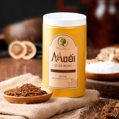 Bộ giảm eo sau sinh Wonmom ( 4 Muối quấn bụng + 1 Dầu gừng + 1 Gen nịt bụng + 1 Đai muối )