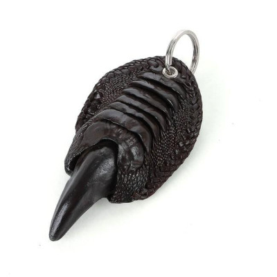 Móc khóa chân đà điểu màu nâu đất HC8428