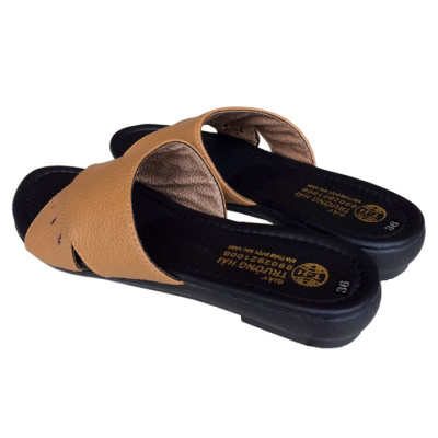 Dép nữ quai ngang 1 bản da bò đế đúc cao cấp Trường Hải QNN01265