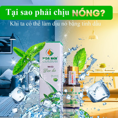 Tinh dầu Bạc Hà nguyên chất Hoa Nén 3ml - 100ml - Thư giãn, kháng khuẩn, làm đẹp da