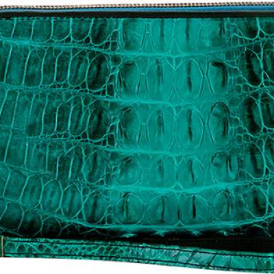 Ví Nữ Da Cá Sấu Nhiều Ngăn Gai Huy Hoàng HT3715 (11 x 22 cm) - Xanh Lá