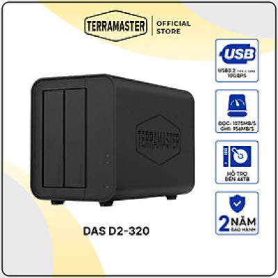 Thiết bị lưu trữ DAS TerraMaster D2-320 2-bay Hàng chính hãng