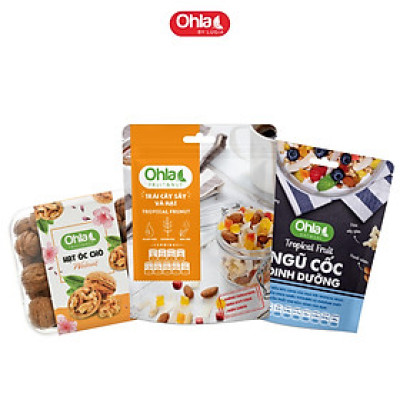 Combo Nhâm Nhi 2 ( óc chó 200g, combo năng lượng tropical)