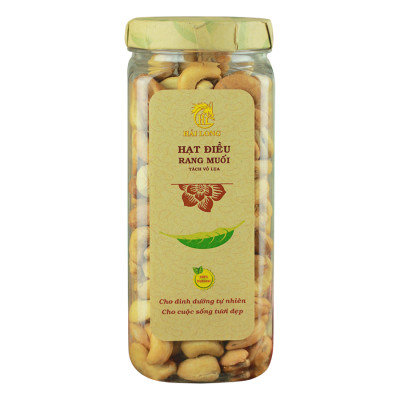 Combo Hạt Điều Rang Muối Tách Vỏ Lụa Hải Long (250g) + Hạt Điều Nghệ Mật Ong Hải Long (250g)