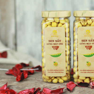 Combo 4 Hũ Sen Sấy Gừng Mật Ong Hải Long (230g / Hũ)